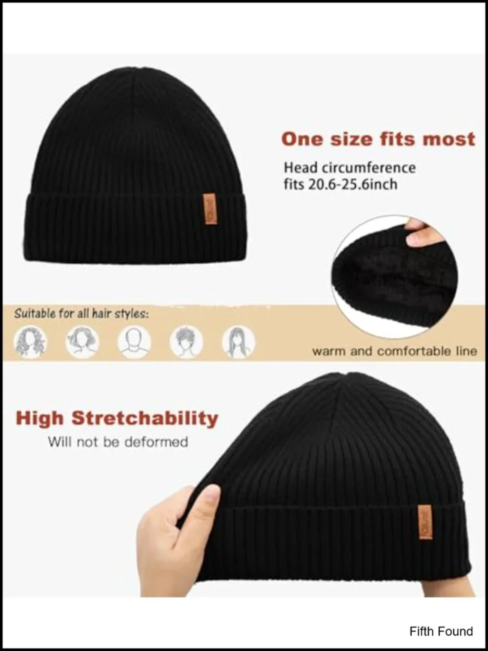 3-Piece Winter Hat Scarf Touchscreen Gloves Set Fleece Lined Knit Beanie Neck